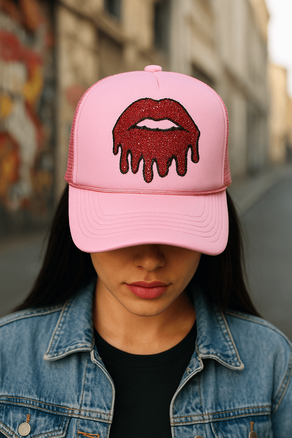 Red Lip Trucker Hat