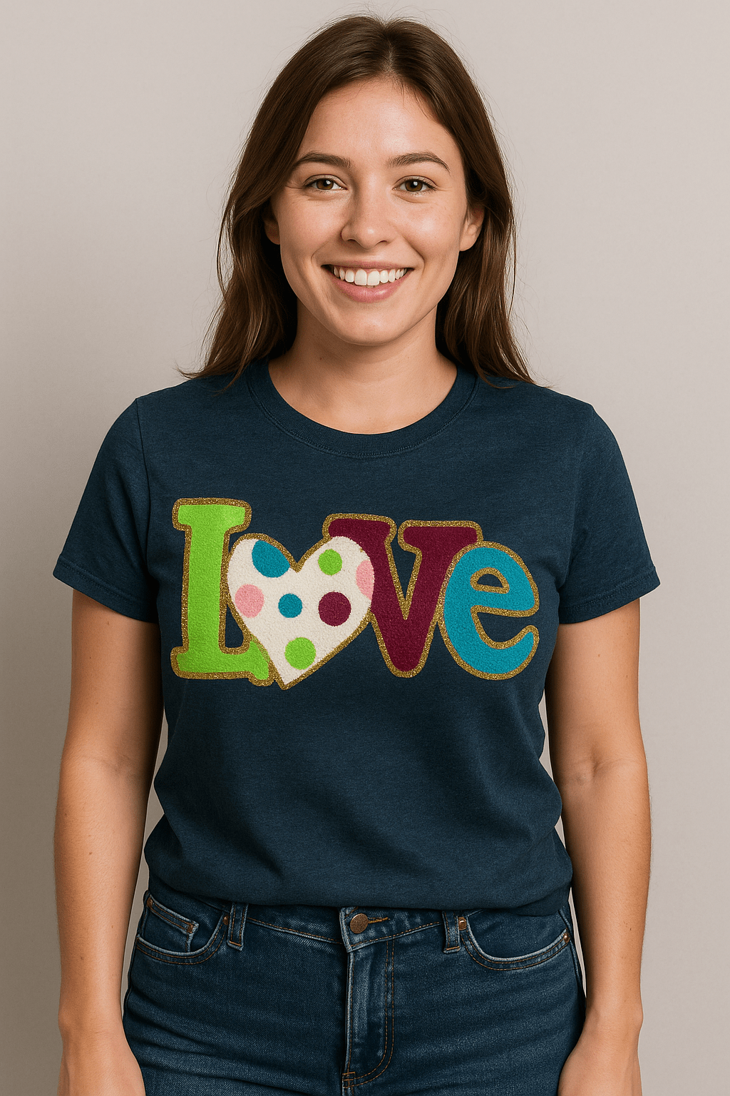 Love Transfer Patch T Shirt