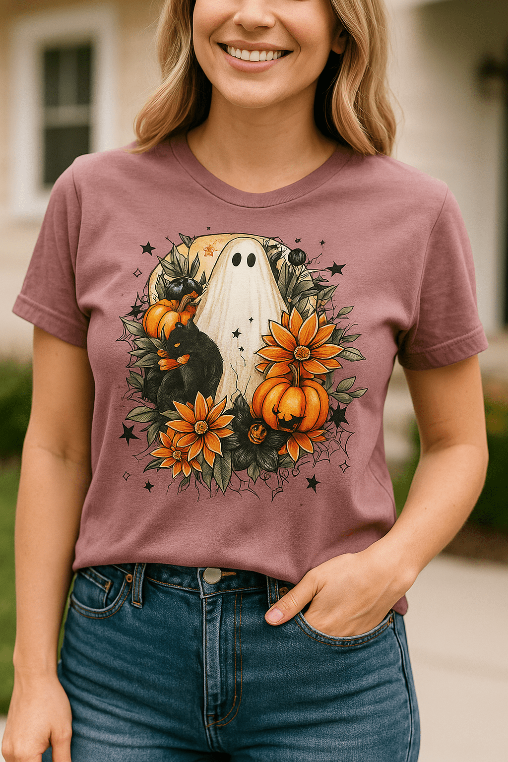 Halloween Transfer T Shirt